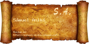 Sámuel Anikó névjegykártya