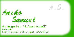 aniko samuel business card